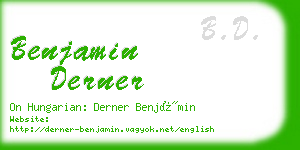 benjamin derner business card